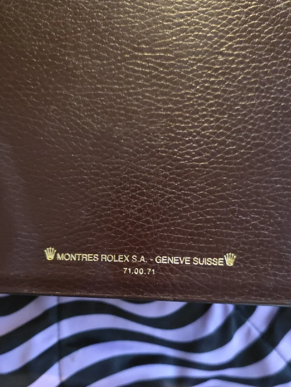 Rolex Brown Leather Case with Gold Lettering With Card Holder and Certificate - Picture 4 of 10
